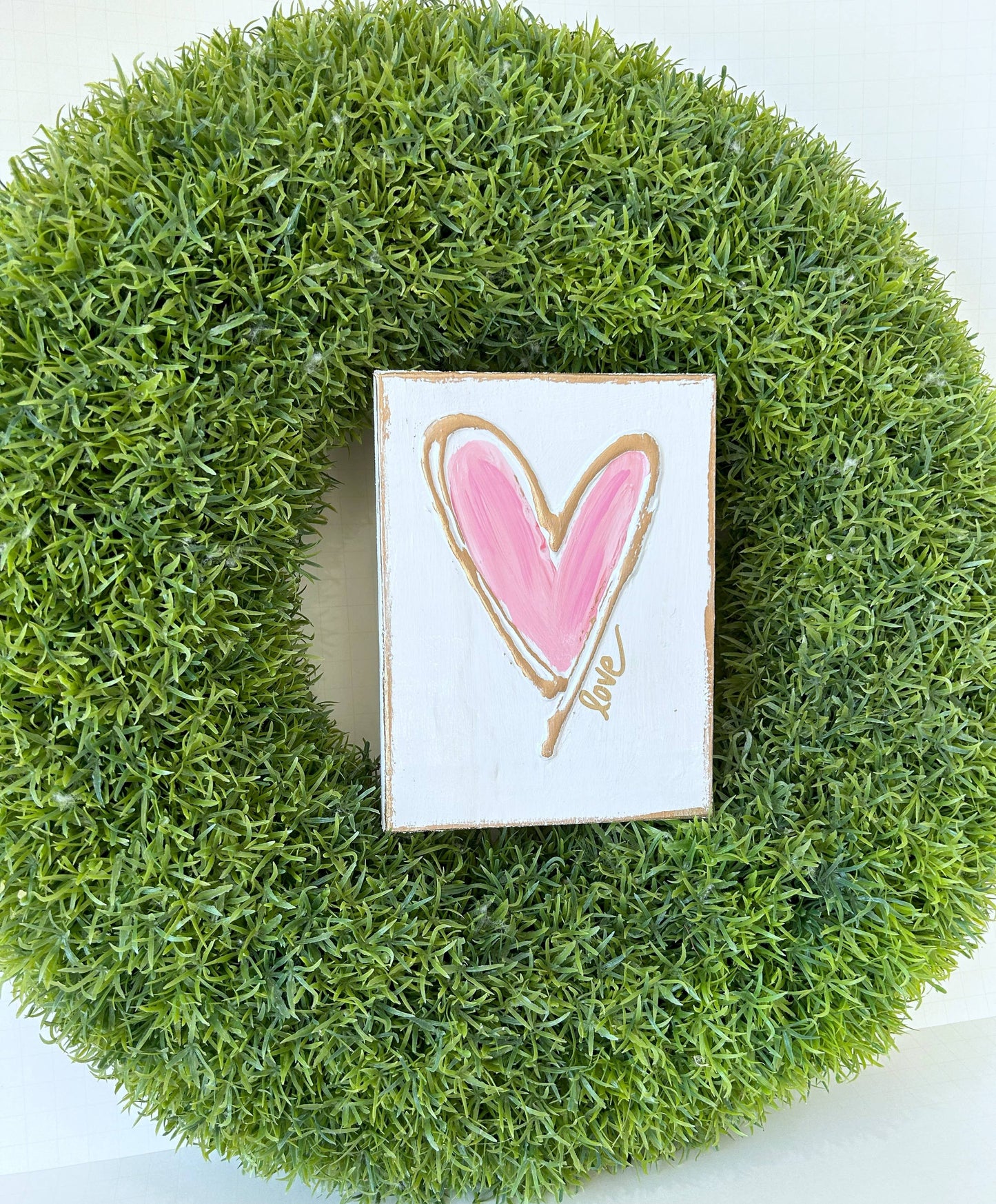 DEARLY LOVED Pink"Love" Heart Block