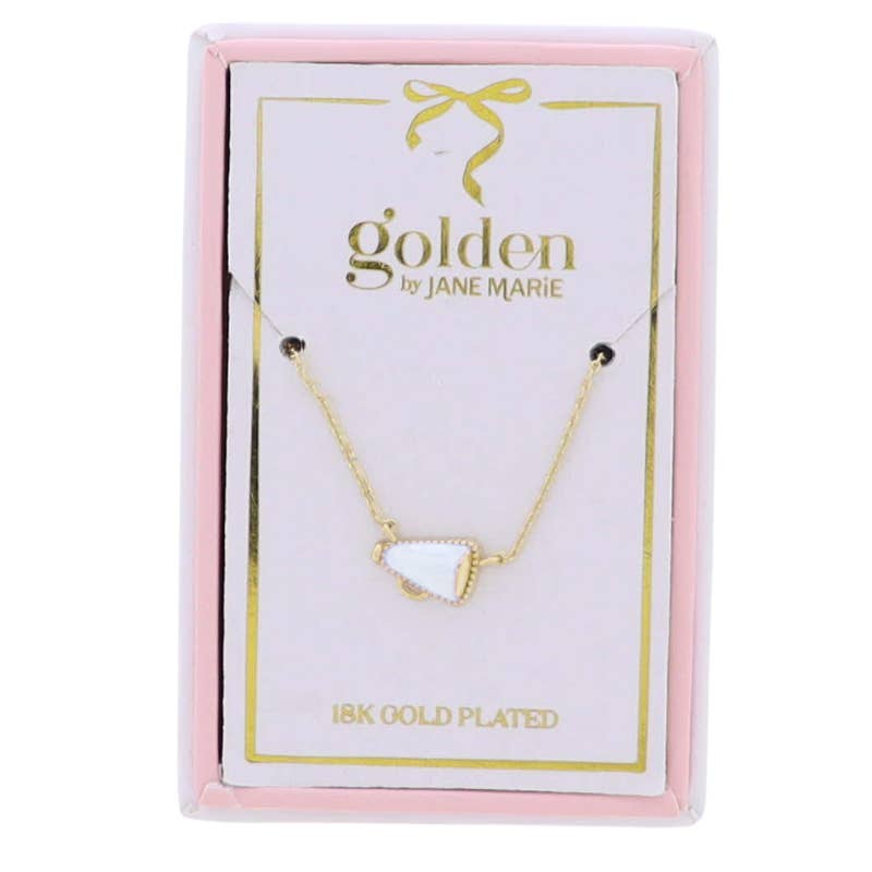 18K Gold-Plated Megaphone Necklace