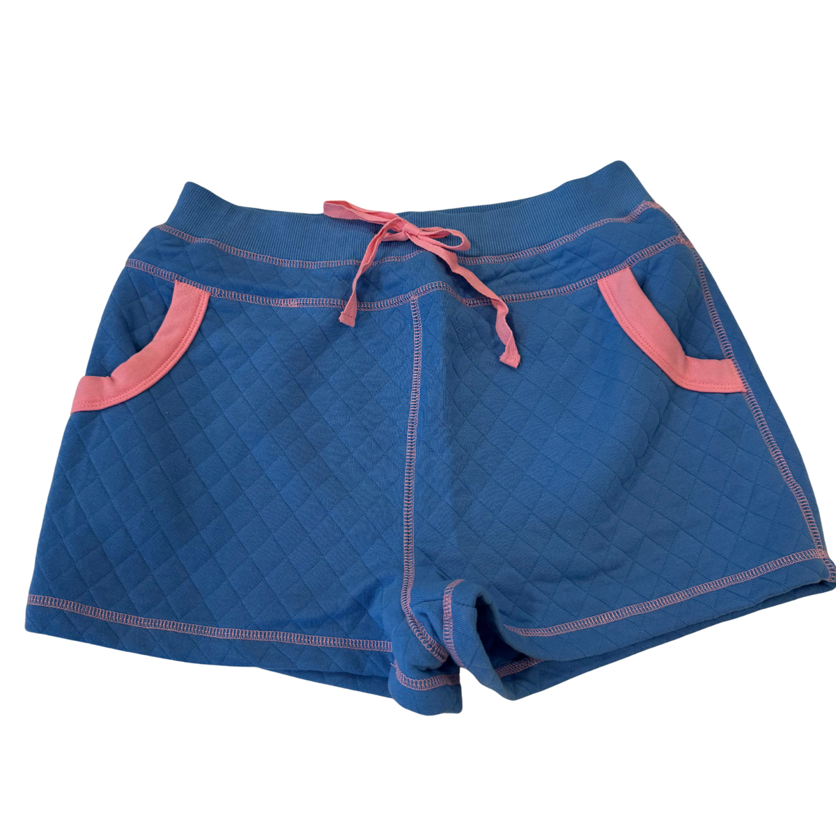 Blue & Pink Quilted Shorts
