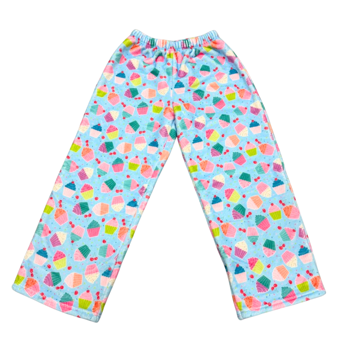 Cupcake Print Plush Pants