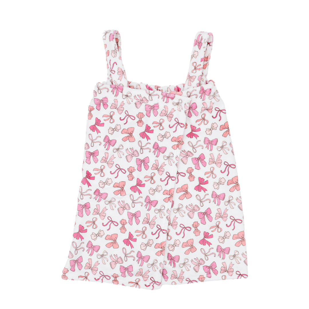 Plush Spa Wrap with Pink Bows