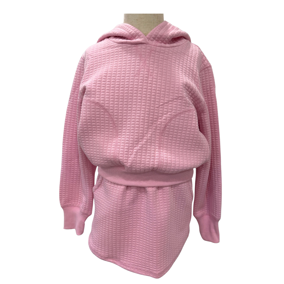 Candy Pink Textured Cotten Skirt