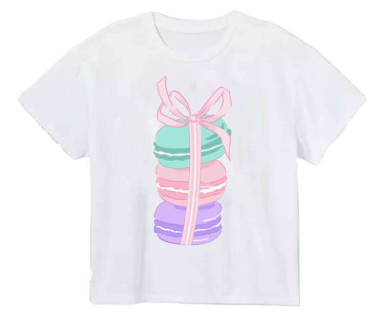Macaroons in a Glittery Bow Boxy Tee