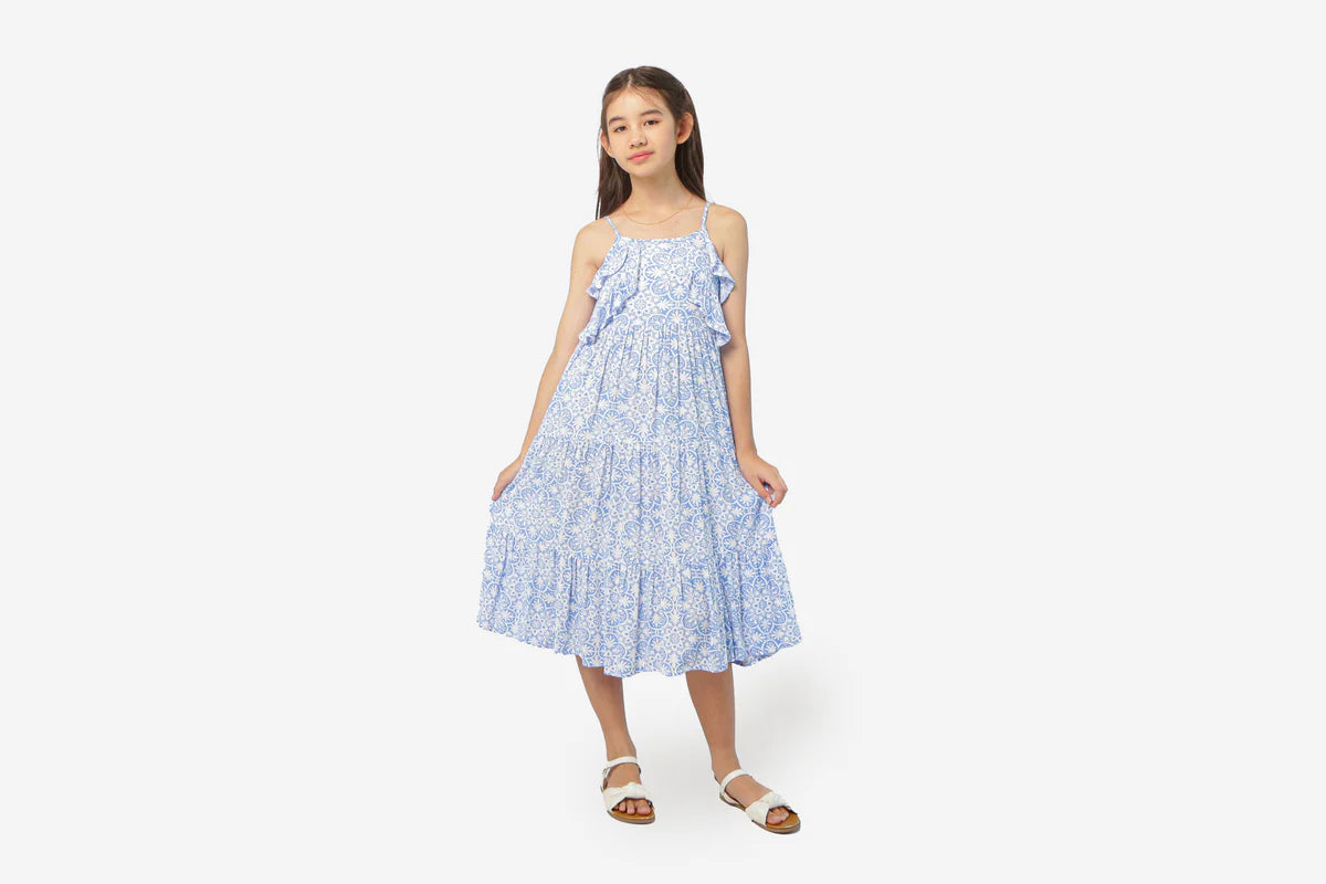 Emille Maxi Dress in Mediterranean Blue