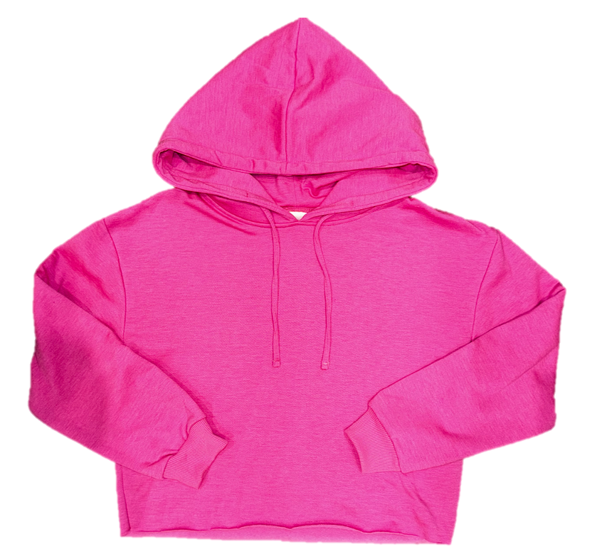 Cloud Hoodie with Raw Edge Bottom