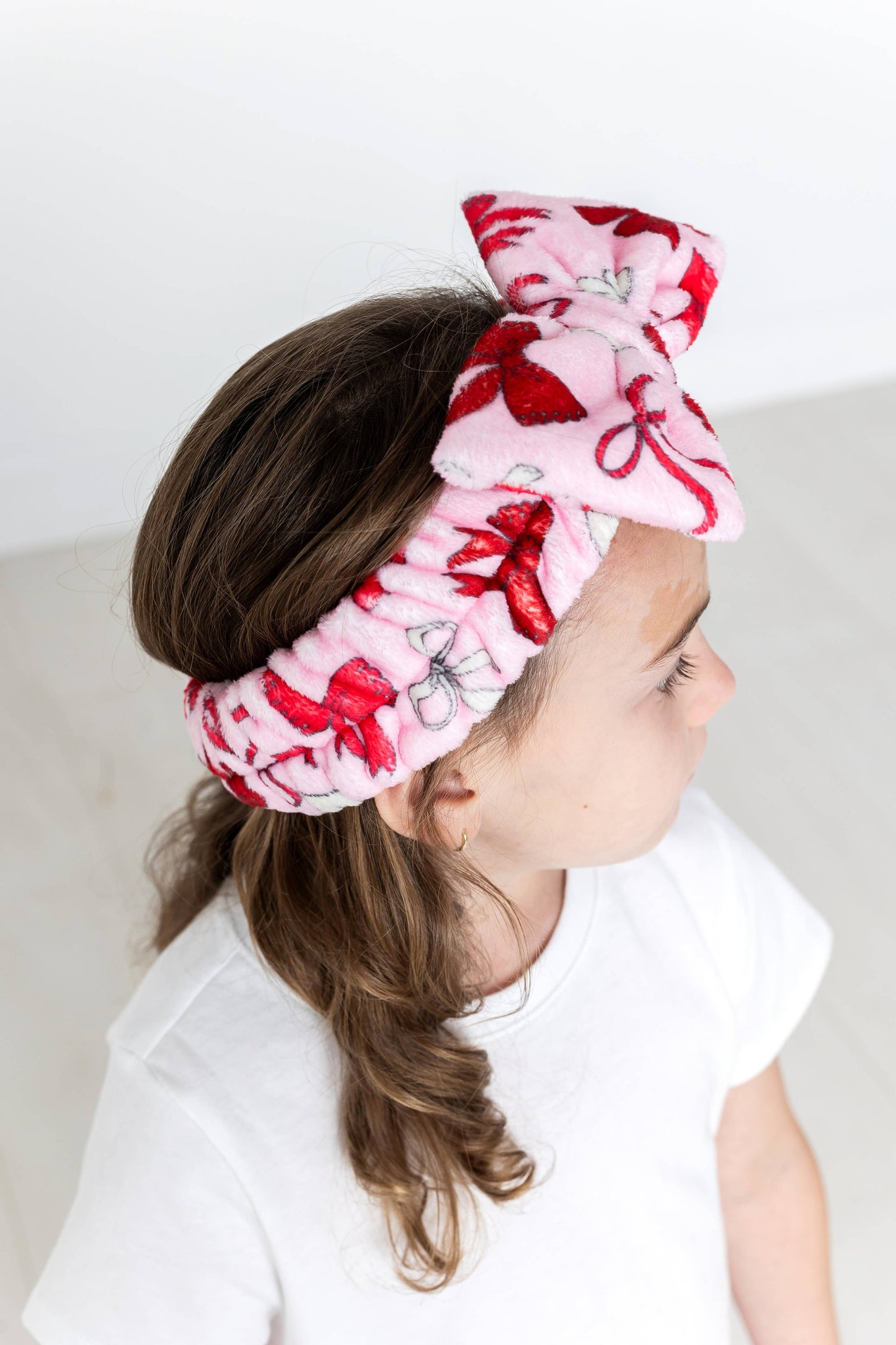 Macaron + Me Plush Red Bow Headband