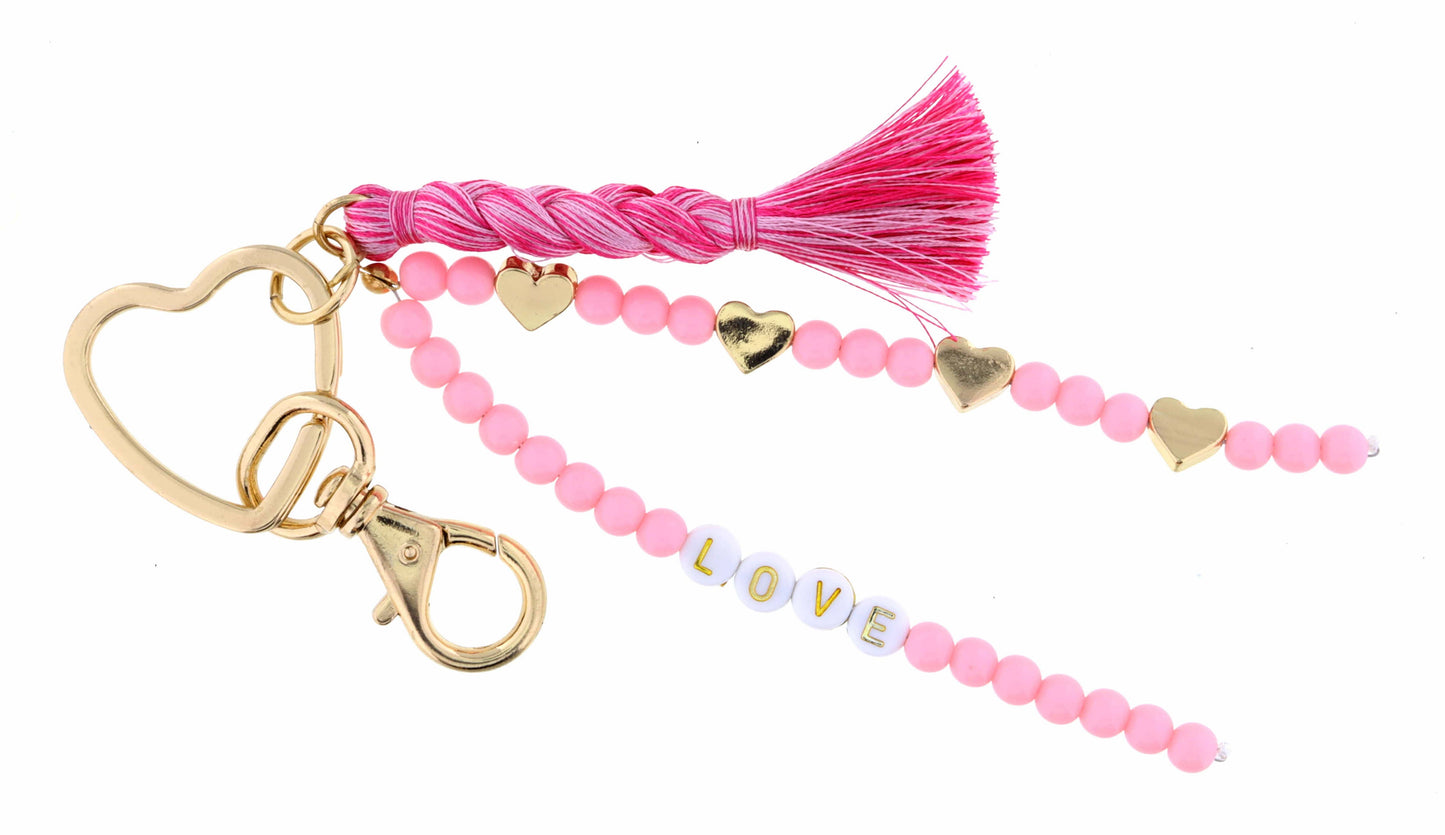 LOVE & Hearts Bag Charm- SHIPS July 26
