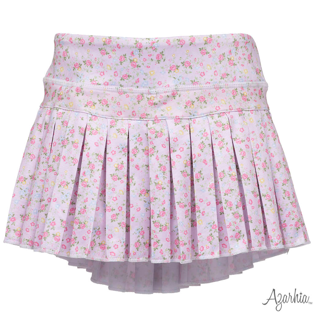 Pretty in Pink Floral Mini Pleat Skort