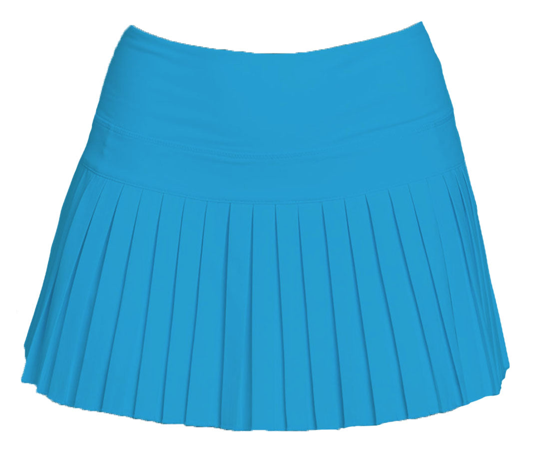 Turquoise Mini Pleat Skort