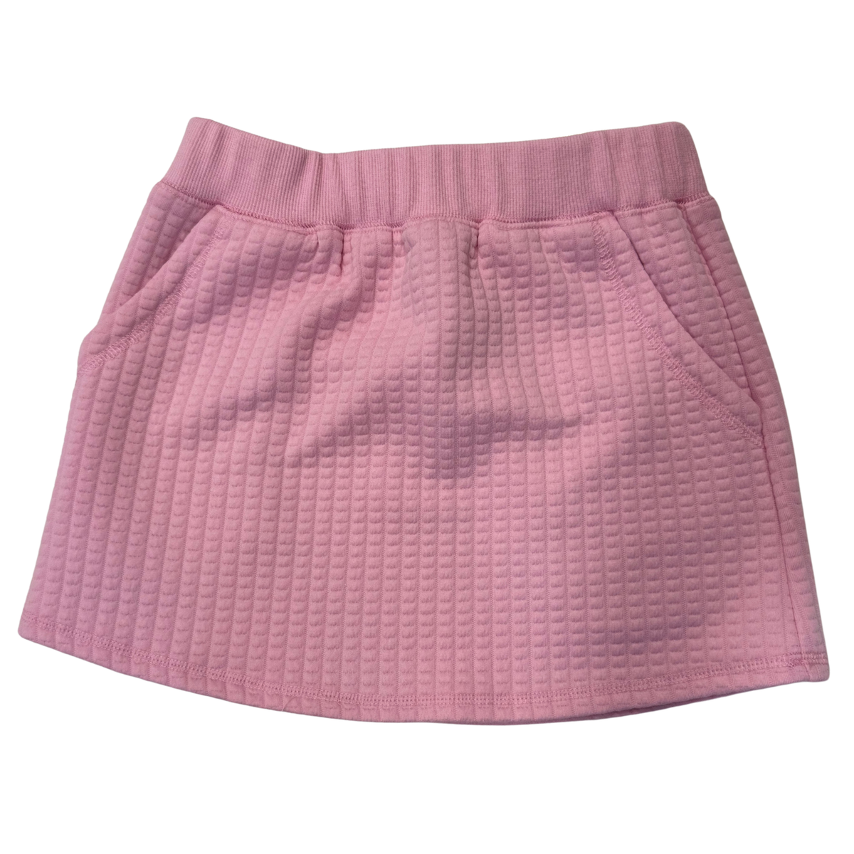 Candy Pink Textured Cotten Skirt