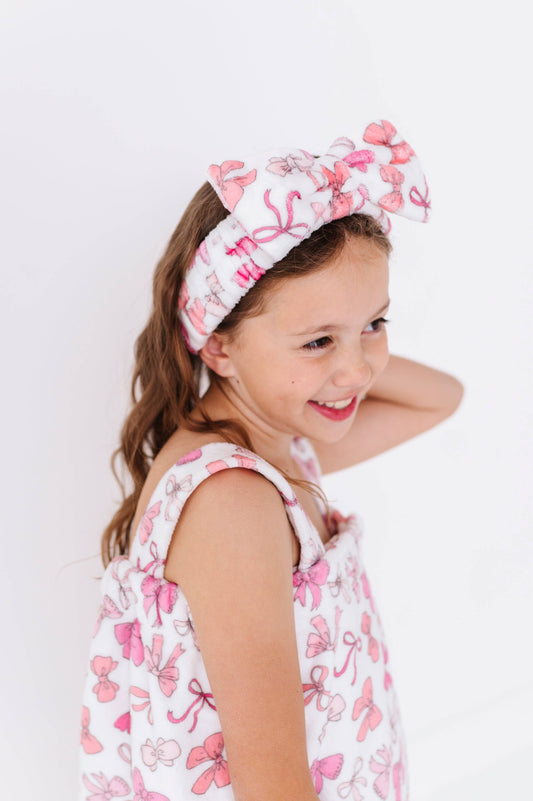 Plush Bow Spa Headband