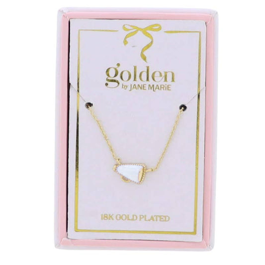 18K Gold-Plated Megaphone Necklace