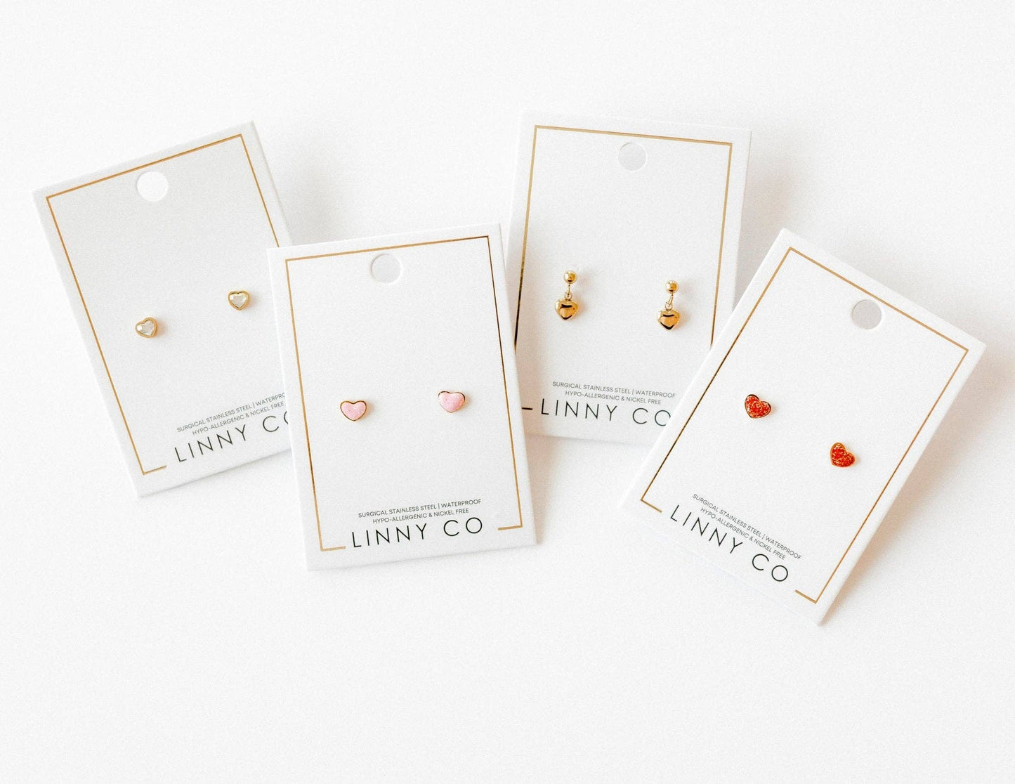 Iridescent Heart Earrings