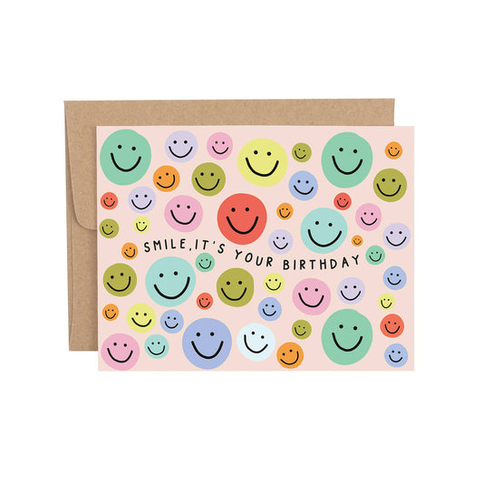 Smiley Face Birthday Greeting Card