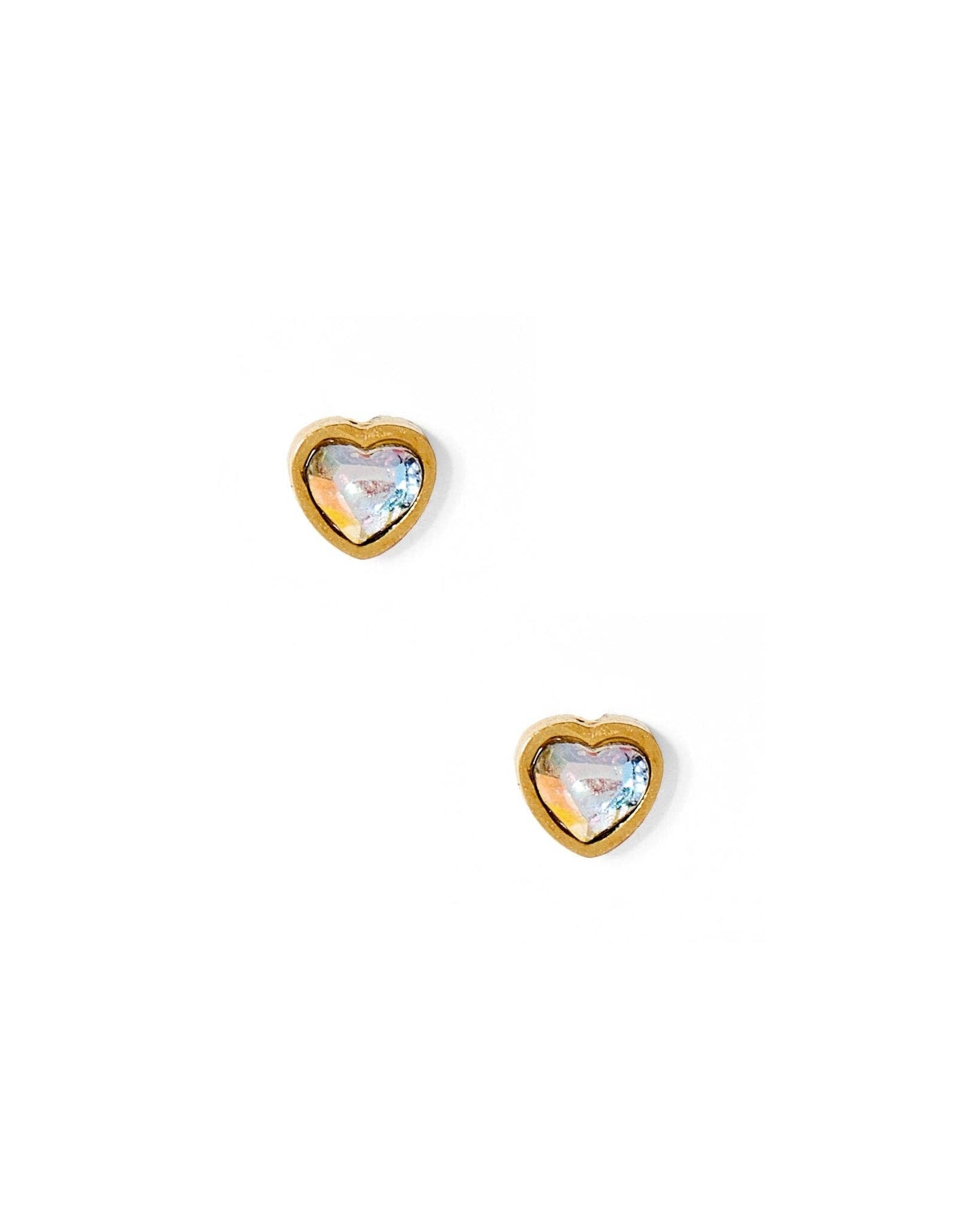 Iridescent Heart Earrings