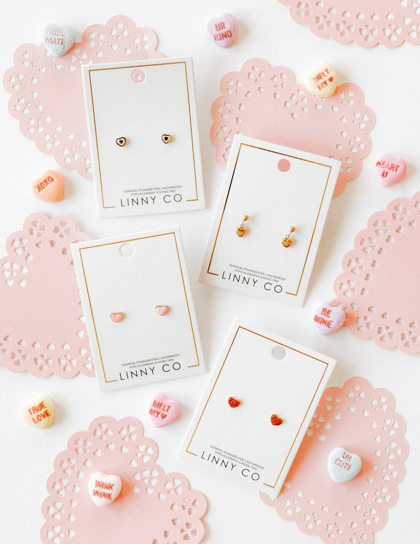 Iridescent Heart Earrings