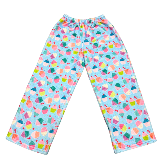Cupcake Print Plush Pants
