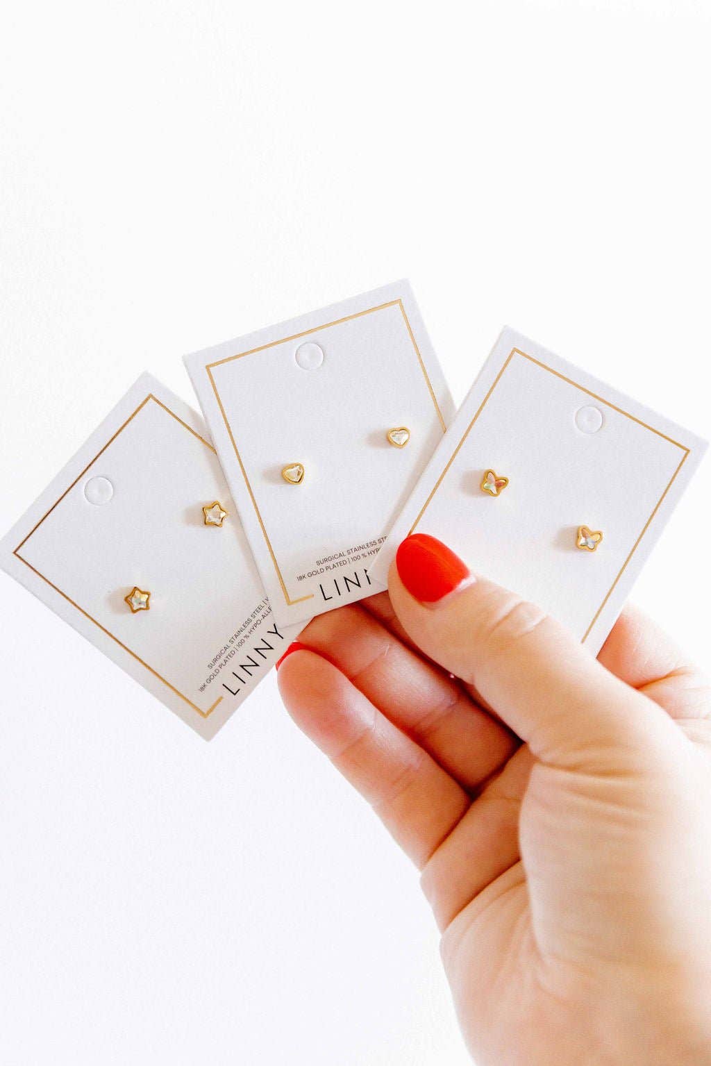 Iridescent Heart Earrings