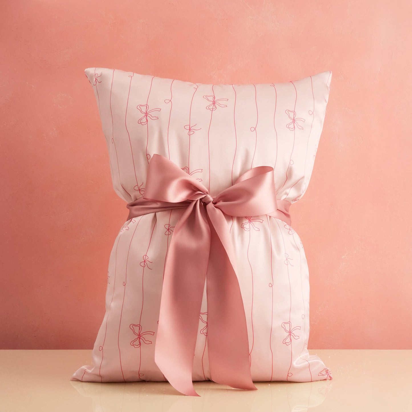 Holiday Bows Satin Pillowcase