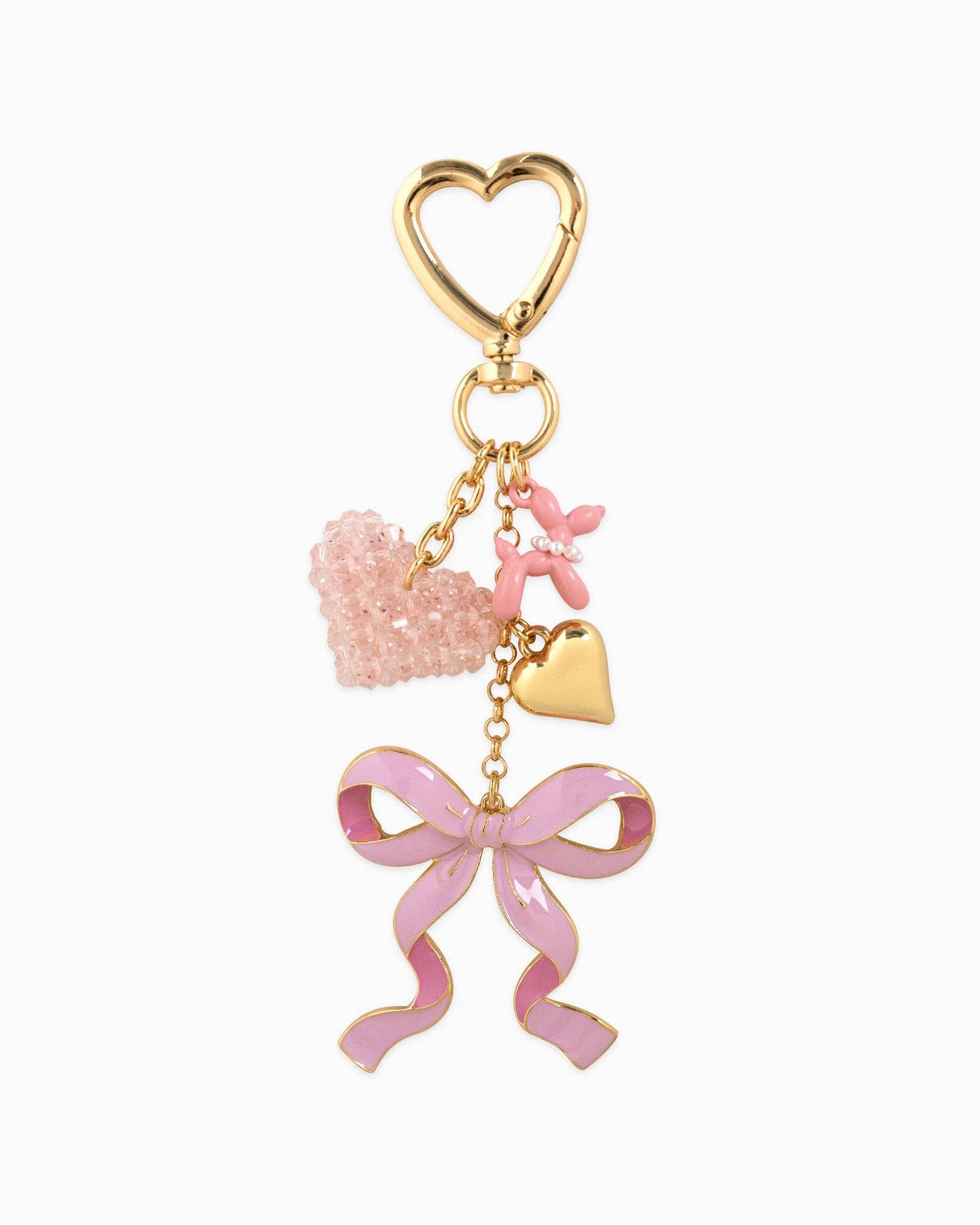 Sweet Bow & Hearts Bag Charm- SHIPS July 26