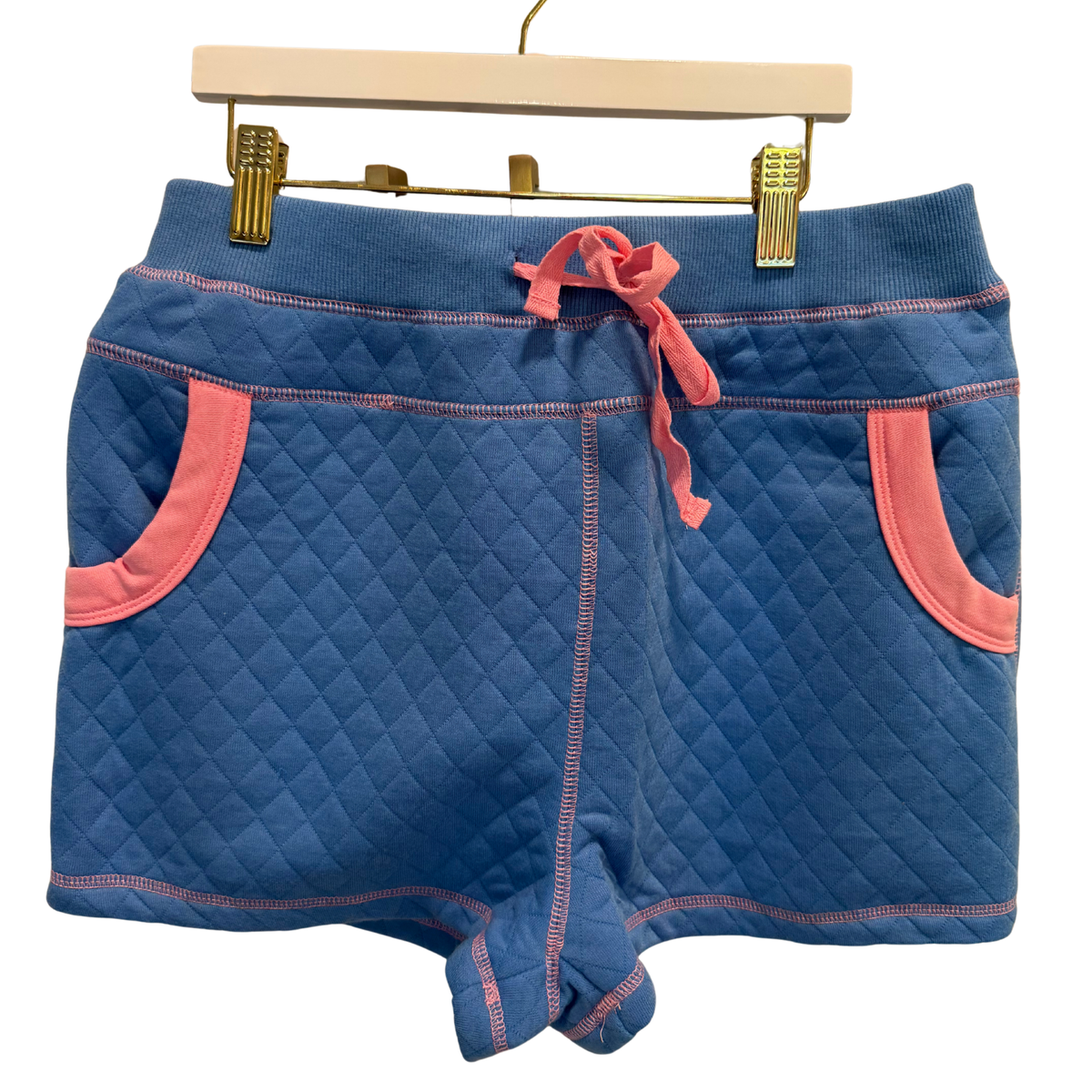 Blue & Pink Quilted Shorts