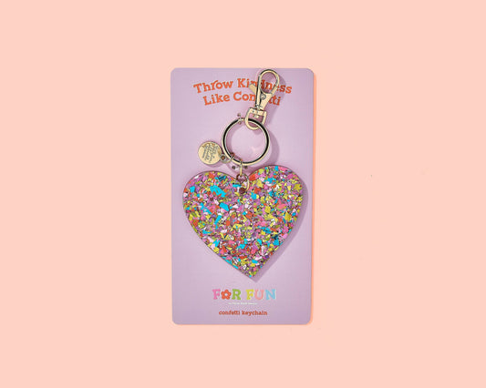 Confetti Heart Bag Charm