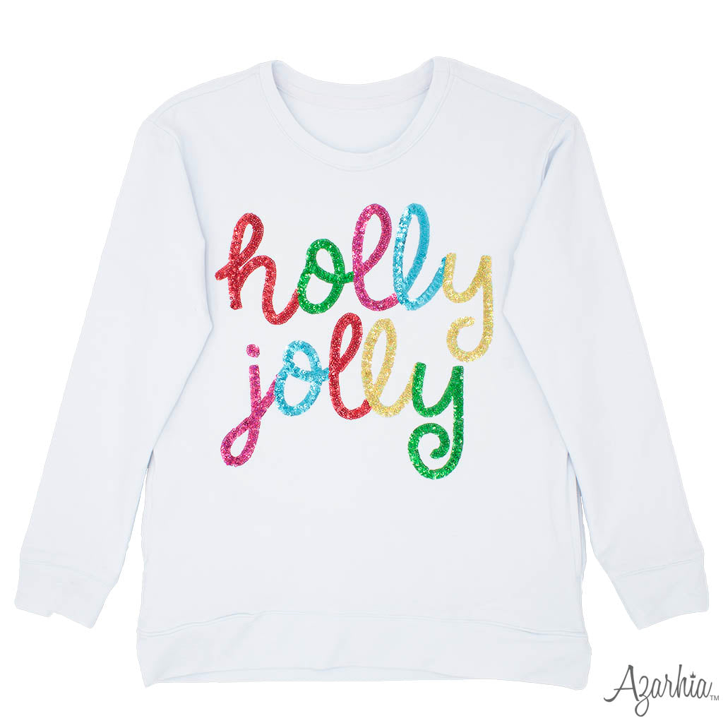 Holly Jolly Sequin Terry Sweatshirt