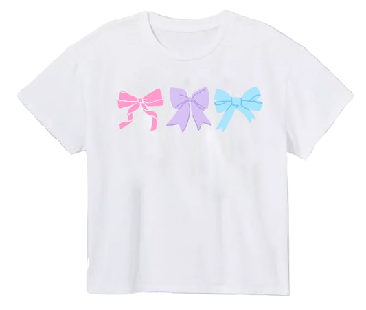 Pastel Bows Boxy Tee