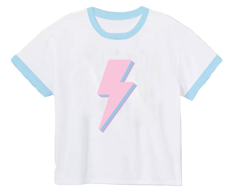 Lightning Bolt Ringer Tee