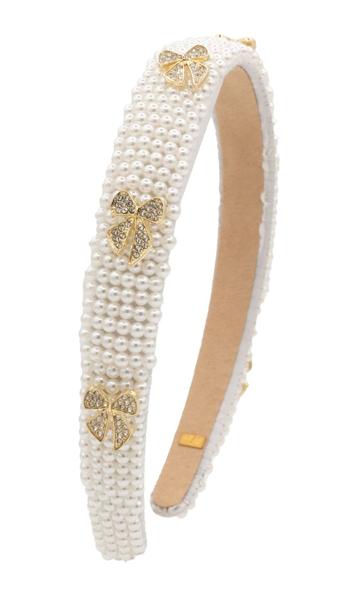 Pearl Headband with Bow Charms