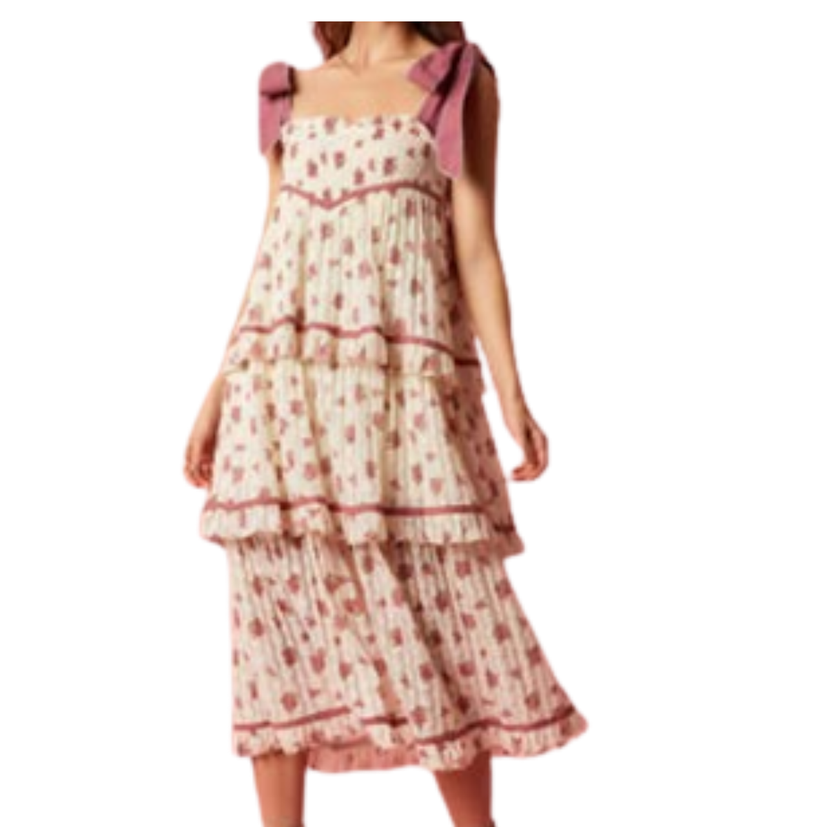 Ditsy Floral Tie Strap Dress