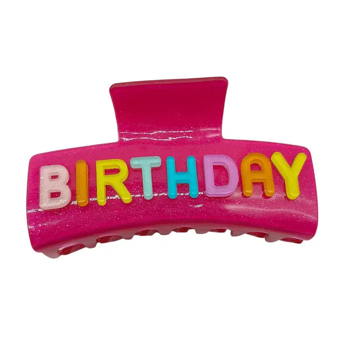 Happy Birthday Claw Clip
