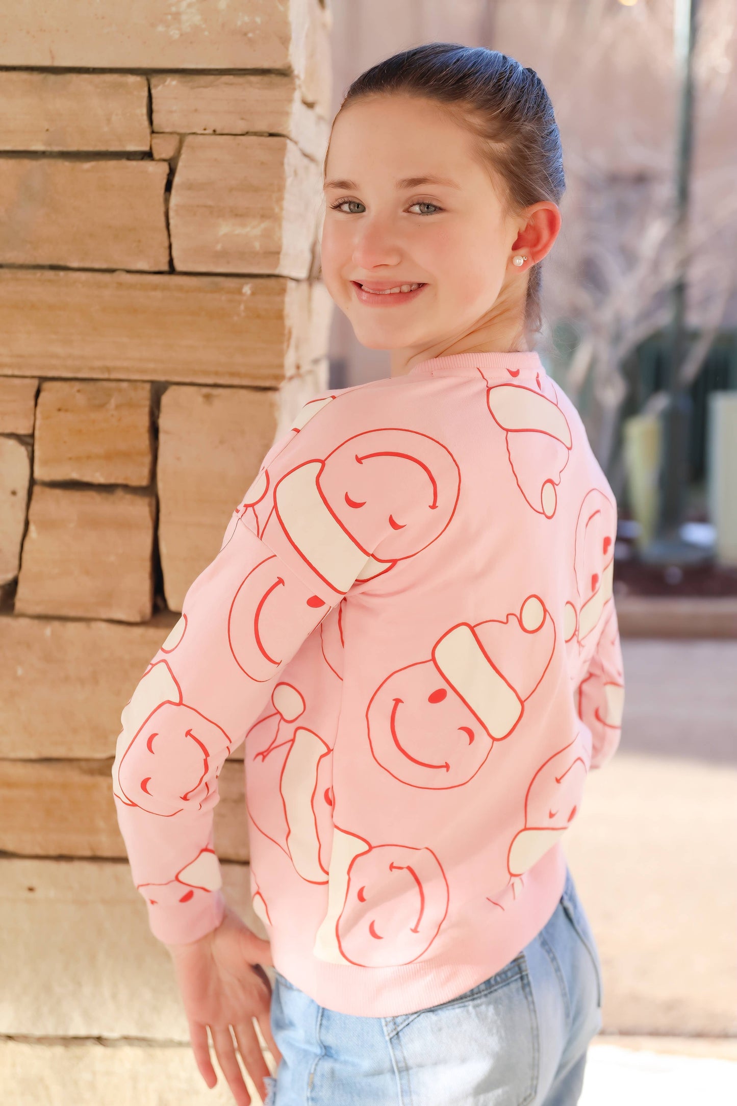 Smiley Face Santa Sweatshirt