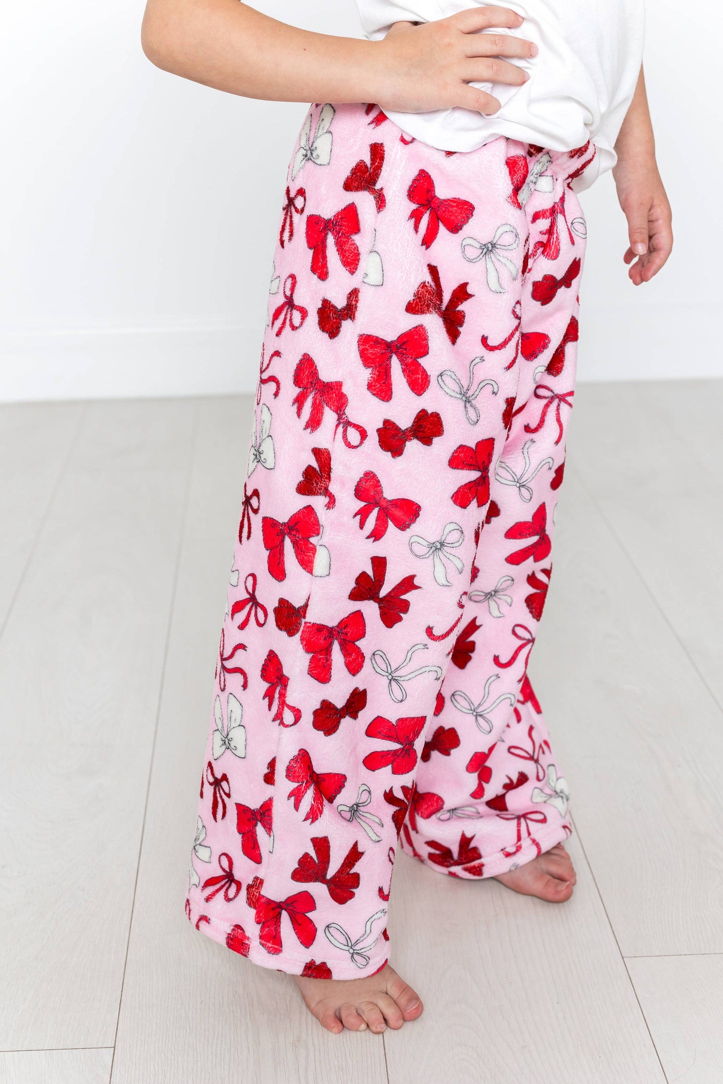 Holiday Red Bow Plush Pants