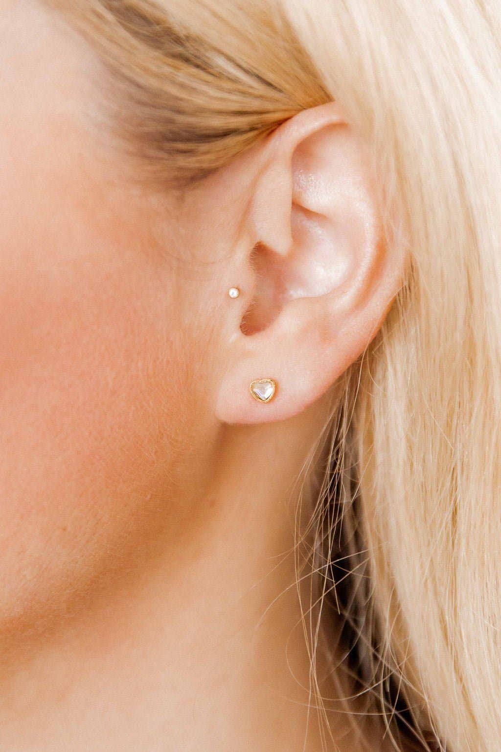 Iridescent Heart Earrings