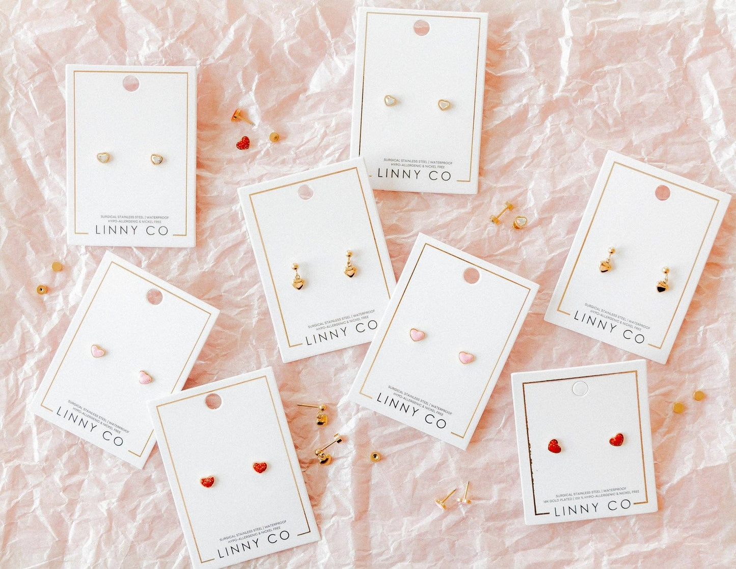 Iridescent Heart Earrings