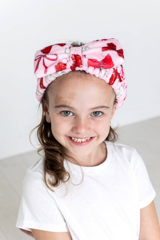 Macaron + Me Plush Red Bow Headband