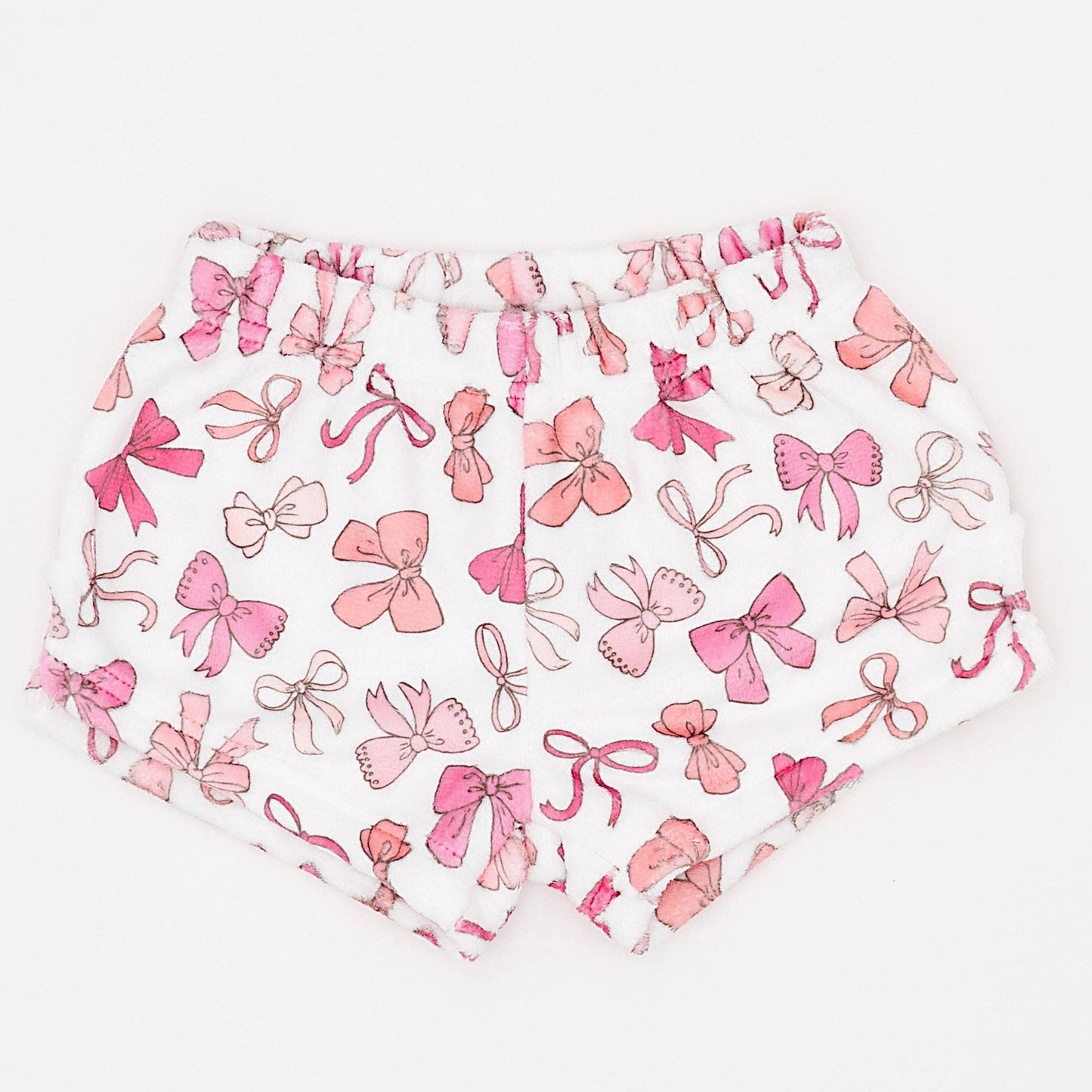 Pink Bow Plush Shorts