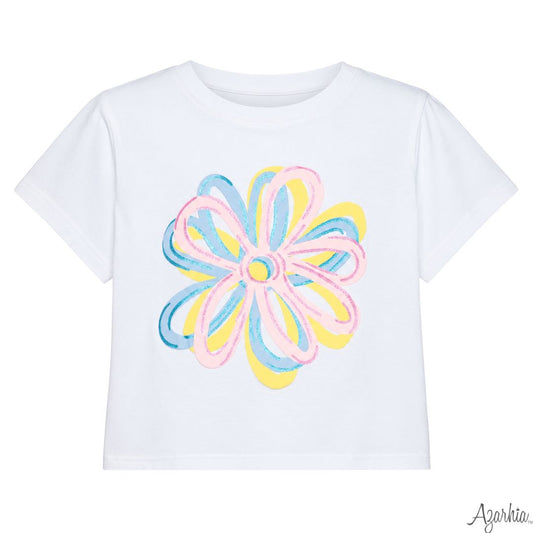 Puffy Graffiti Floral Boxy Tee