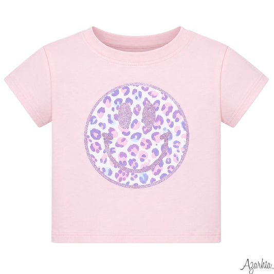 Leopard Love Smiley Boxy Tee