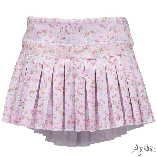 Pretty in Pink Floral Mini Pleat Skort