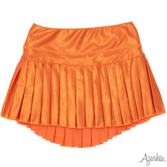 Orange Shimmer Mini Pleat Skort