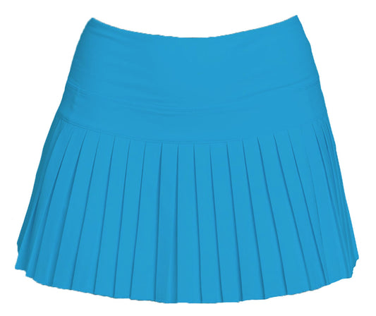 Turquoise Mini Pleat Skort