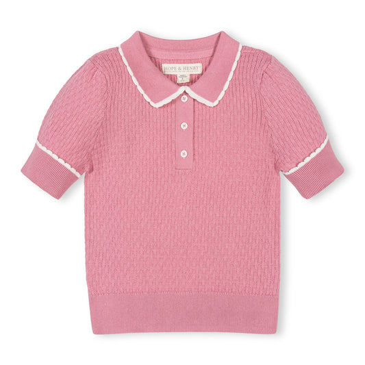 Pink Collared Sweater